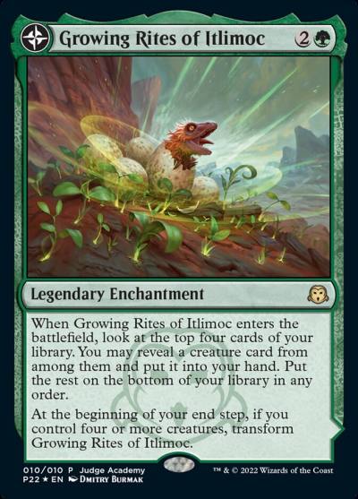 Growing Rites of Itlimoc // Itlimoc, Cradle of the Sun P22-10 Judge Gift Cards 2022 Magic card