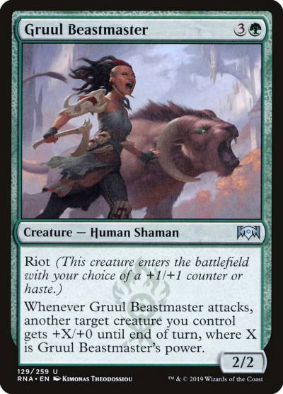 Gruul Beastmaster 129 Ravnica Allegiance Magic card