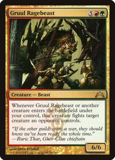 Gruul Ragebeast 170 Gatecrash Magic card