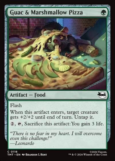 Guac & Marshmallow Pizza TMT-116 Teenage Mutant Ninja Turtles Magic card