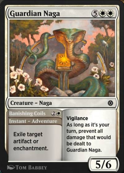 Guardian Naga // Banishing Coils HBG-90 Alchemy Horizons: Baldur's Gate Magic card