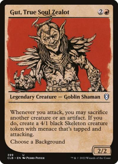 Gut, True Soul Zealot CLB-399 Commander Legends: Battle for Baldur's Gate Magic card