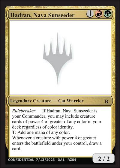 Hadran, Naya Sunseeder RZ04b Unknown Event Magic card