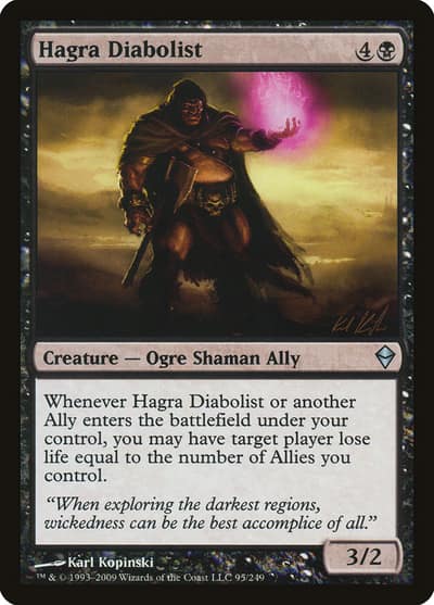 Hagra Diabolist 95 Zendikar Magic card