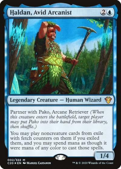 Haldan, Avid Arcanist 2 Commander 2020 Magic card