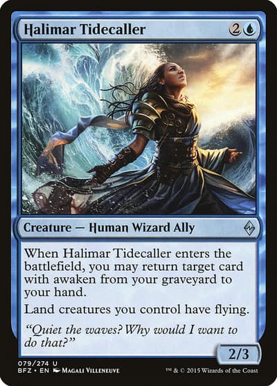 Halimar Tidecaller 79 Battle for Zendikar Magic card
