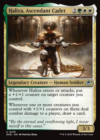 Haliya, Ascendant Cadet EOE-218 Edge of Eternities Magic card