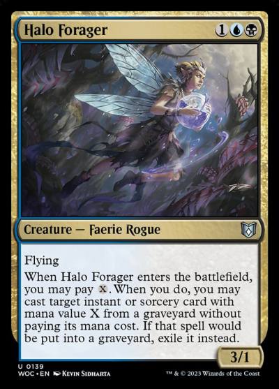 Halo Forager WOC-139 Wilds of Eldraine Commander Magic card