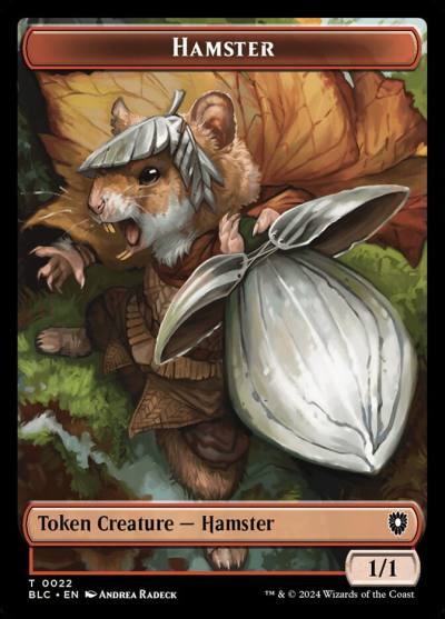 Hamster TBLC-22 Bloomburrow Commander Tokens Magic card