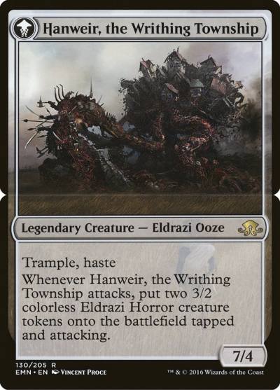 Hanweir, the Writhing Township EMN-130B Eldritch Moon Magic card