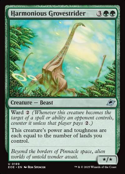 Harmonious Grovestrider 189 Edge of Eternities Magic card