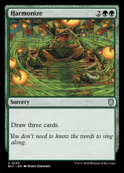 Harmonize BLC-120 Bloomburrow Commander Magic card