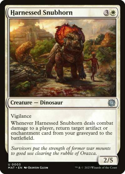 Harnessed Snubhorn MAT-3 March of the Machine: The Aftermath Magic card