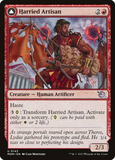 Harried Artisan // Phyrexian Skyflayer MOM-143 March of the Machine Magic card