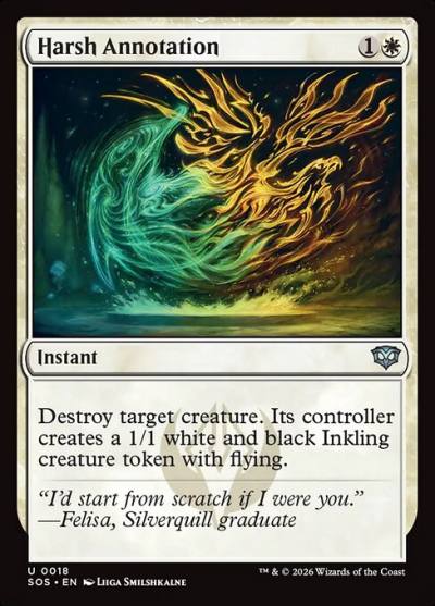 Harsh Annotation SOS-18 Secrets of Strixhaven Magic card