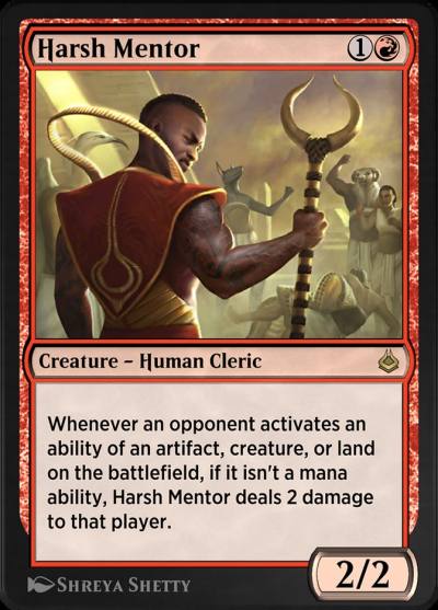 Harsh Mentor AKR-158 Amonkhet Remastered Magic card