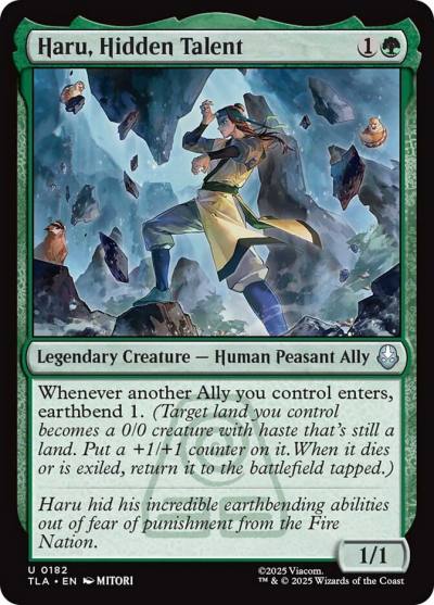 Haru, Hidden Talent TLA-182 Avatar: The Last Airbender Magic card
