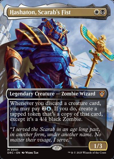 Hashaton, Scarab's Fist 1 Aetherdrift Commander Magic card