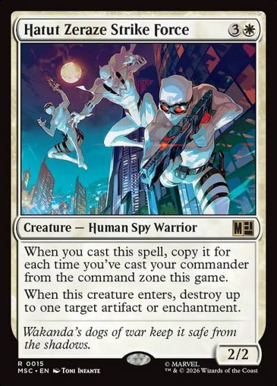 Hatut Zeraze Strike Force MSC-15 Marvel Super Heroes Commander Magic card