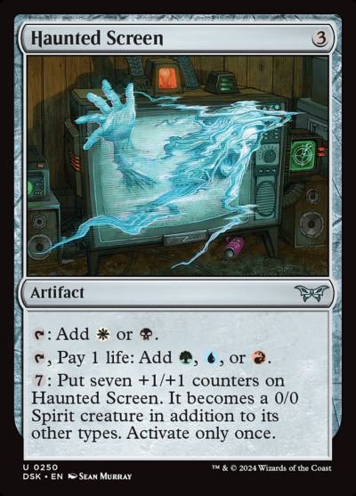 Haunted Screen DSK-250 Duskmourn: House of Horror Magic card
