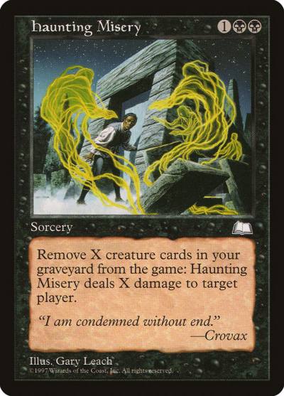 Haunting Misery WTH-71 Weatherlight Magic card