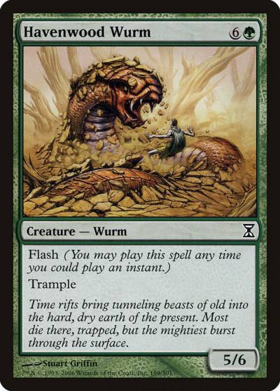 Havenwood Wurm TSP-199 Time Spiral Magic card