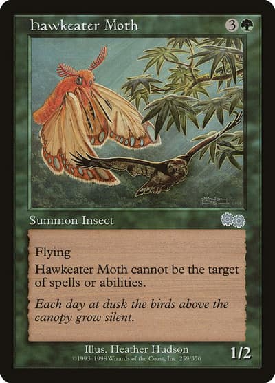 Hawkeater Moth 259 Urza's Saga Magic card
