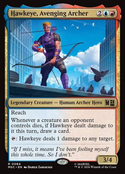Hawkeye, Avenging Archer MSC-84 Marvel Super Heroes Commander Magic card