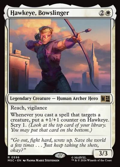 Hawkeye, Bowslinger MSC-596 Marvel Super Heroes Commander Magic card