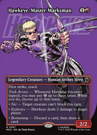 Hawkeye, Master Marksman MSH-367 Marvel Super Heroes Magic card
