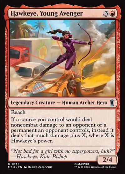 Hawkeye, Young Avenger MSH-131 Marvel Super Heroes Magic card