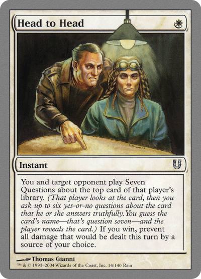 Head to Head UNH-14 Unhinged Magic card