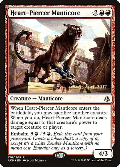 Heart-Piercer Manticore PAKH-138S Amonkhet Promos Magic card