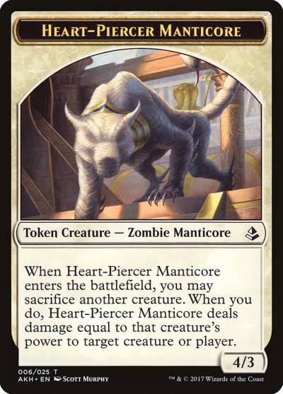Heart-Piercer Manticore TAKH-6 Amonkhet Tokens Magic card