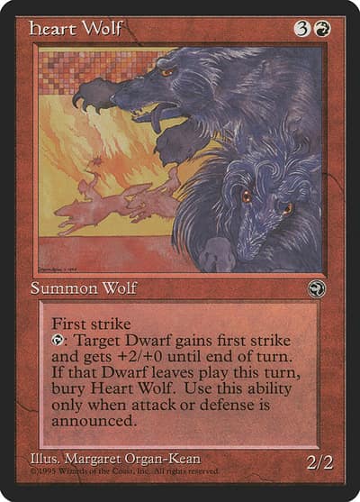 Heart Wolf 75 Homelands Magic card
