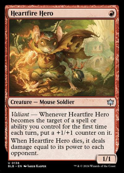 Heartfire Hero 138 Bloomburrow Magic card