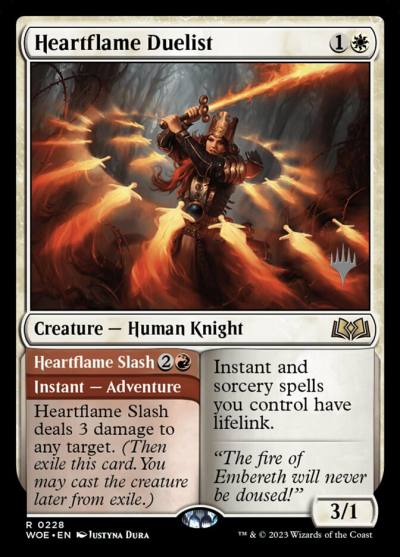 Heartflame Duelist // Heartflame Slash PWOE-228P Wilds of Eldraine Promos Magic card