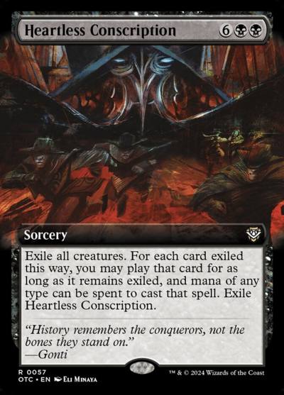 Heartless Conscription OTC-57 Outlaws of Thunder Junction Commander Magic card