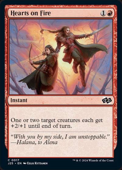 Hearts on Fire J25-17 Foundations Jumpstart Magic card