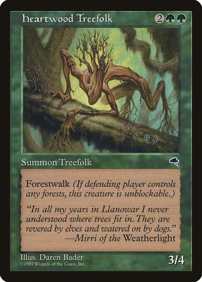Heartwood Treefolk 233 Tempest Magic card