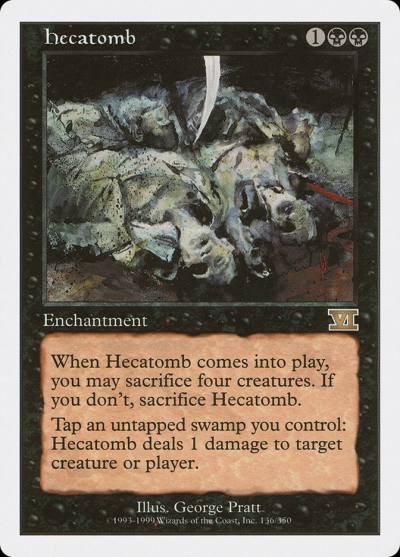 Hecatomb 6ED-136 Classic Sixth Edition Magic card