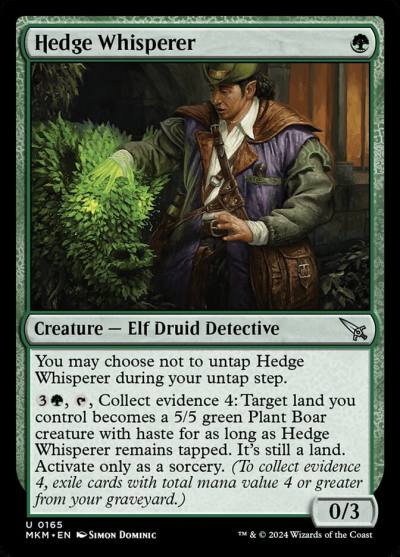 Hedge Whisperer 165 Murders at Karlov Manor Magic card