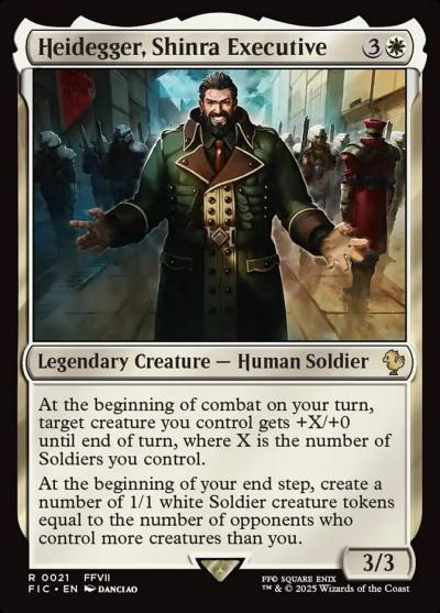 Heidegger, Shinra Executive FIC-21 Final Fantasy Commander Magic card