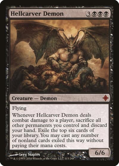 Hellcarver Demon 113 Rise of the Eldrazi Magic card