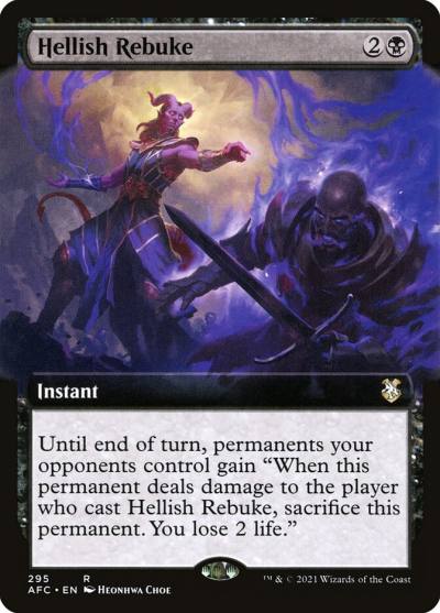 Hellish Rebuke AFC-295 Forgotten Realms Commander Magic card