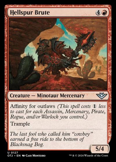 Hellspur Brute 127 Outlaws of Thunder Junction Magic card
