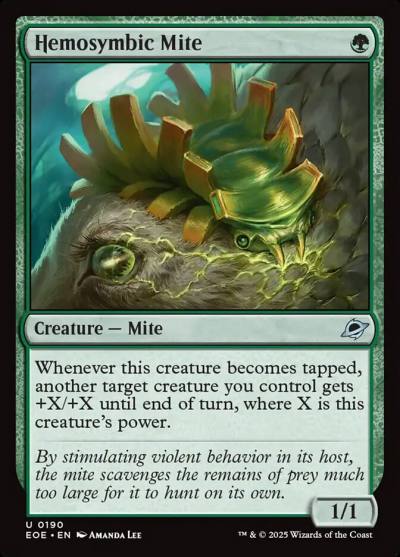 Hemosymbic Mite EOE-190 Edge of Eternities Magic card