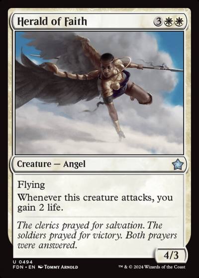 Herald of Faith FDN-494 Foundations Magic card