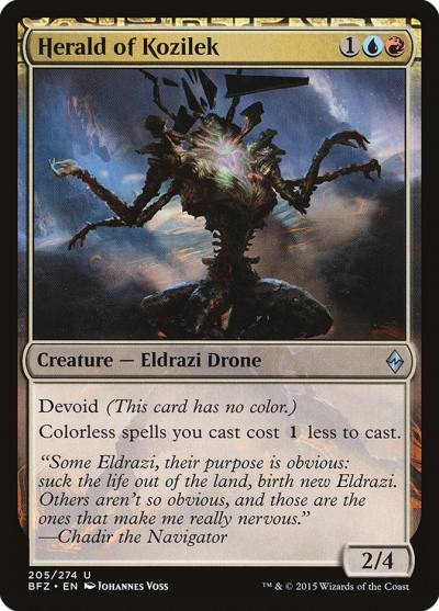 Herald of Kozilek 205 Battle for Zendikar Magic card