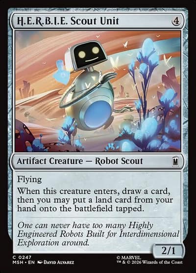 H.E.R.B.I.E. Scout Unit 247 Marvel Super Heroes Magic card